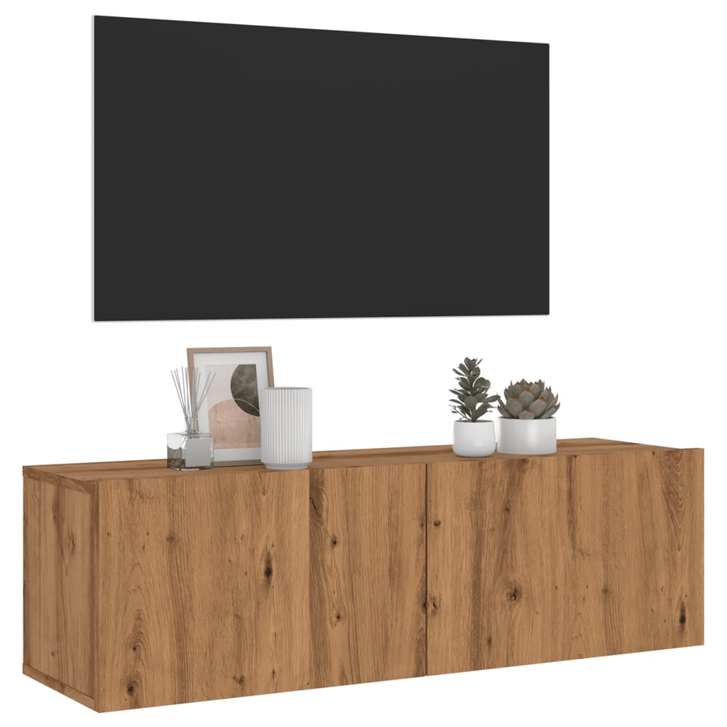 vidaXL TV-Wandschrank Artisan-Eiche 100x30x30 cm Holzwerkstoff