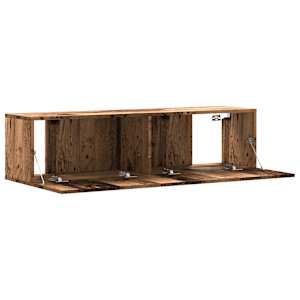 Nástěnná TV skříňka old wood 120 x 30 x 30 cm kompozitní dřevo - obrázek 7