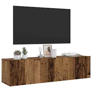 Nástěnná TV skříňka old wood 120 x 30 x 30 cm kompozitní dřevo - obrázek 1