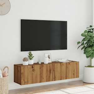 Nástěnná TV skříňka dub artisan 120x30x30 cm kompozitní dřevo - obrázek 3