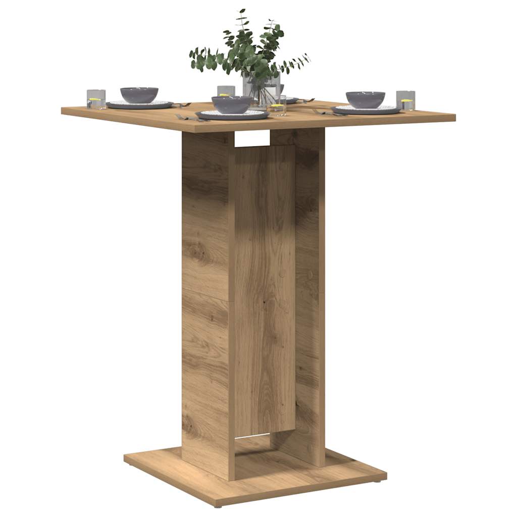 vidaXL Bistrotisch Artisan-Eiche 60x60x75 cm Holzwerkstoff