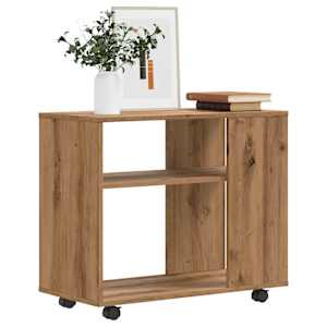 Stranska mizica artisan hrast 70x35x55 cm inženirski les