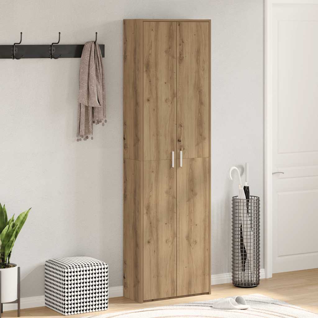 Gangkast 55x25x189 cm bewerkt hout gerookt eikenkleurig garderobekast vidaXL - Afbeelding 144 van 154