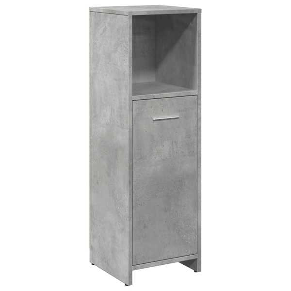 vidaXL vannitoakapp betoonhall 30 x 30 x 95 cm puitlaastplaat