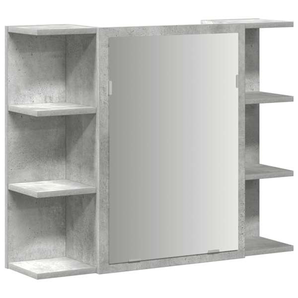 vidaXL vannitoa peeglikapp betoonhall 80x20,5x64 cm puitlaastplaat