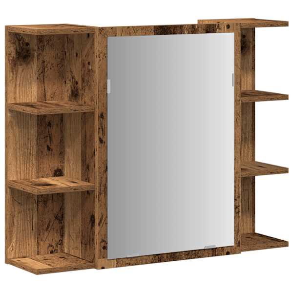 vidaXL Vannitoa peegelkapp Vana puit 80x20,5x64 cm Tehnopuit