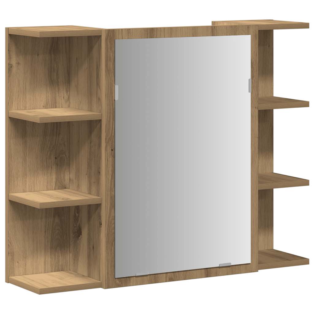 vidaXL Koupelnová zrcadlová skříňka dub artisan 80x20,5x64 cm kompozit