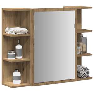 Koupelnová zrcadlová skříňka dub artisan 80x20,5x64 cm kompozit - obrázek 3