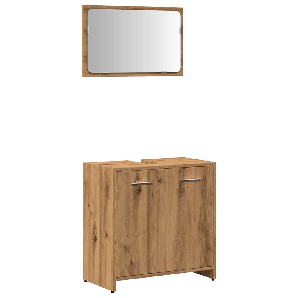 Thumbnail - vidaXL Badschrank mit Spiegel Artisan-Eiche Holzwerkstoff