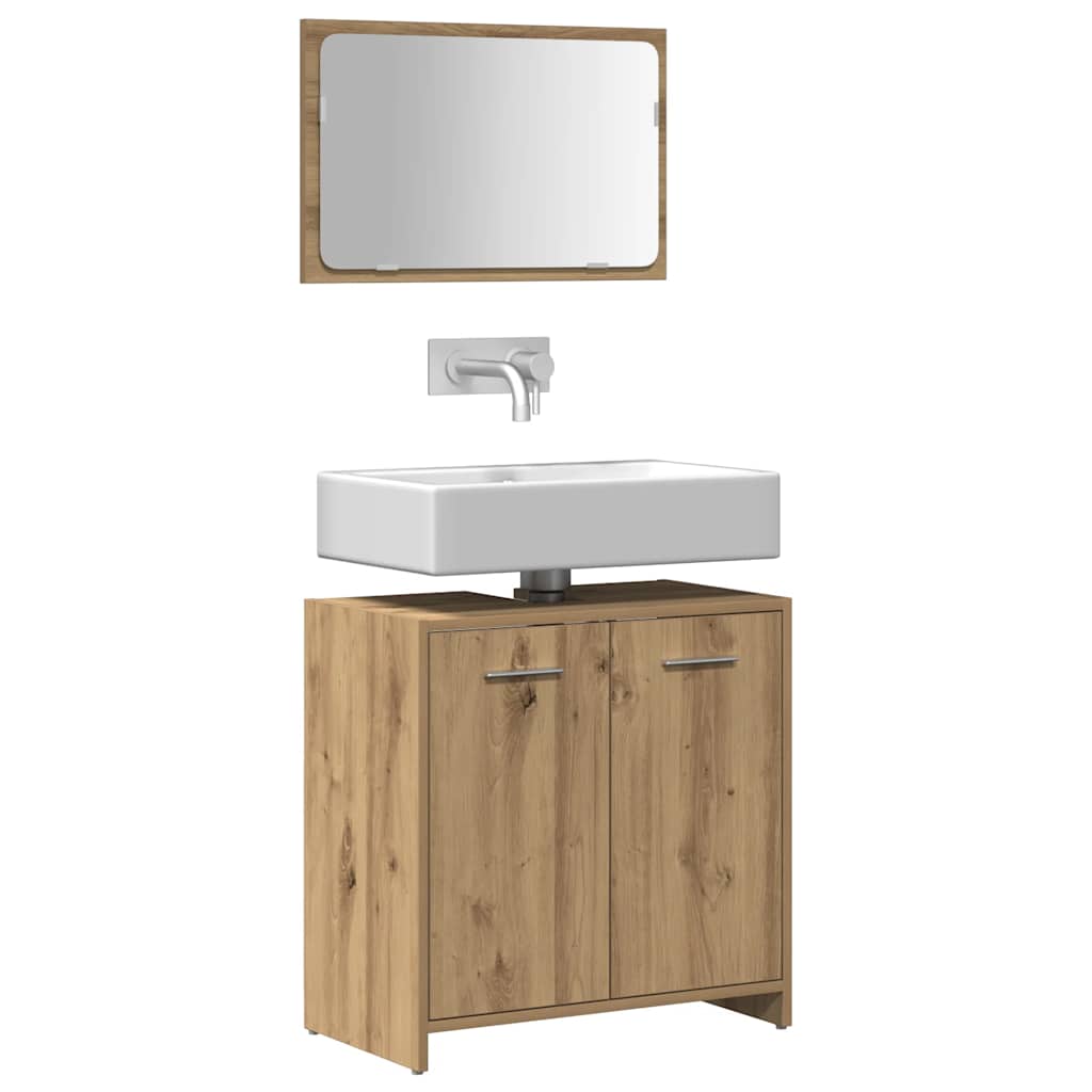 Thumbnail - vidaXL Badschrank mit Spiegel Artisan-Eiche Holzwerkstoff