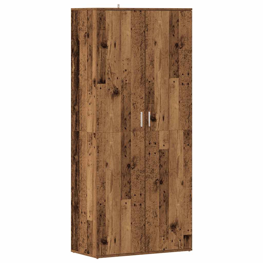 vidaXL Botník old wood 80 x 39 x 178 cm kompozitní dřevo