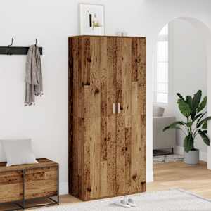 Botník old wood 80 x 39 x 178 cm kompozitní dřevo - obrázek 3