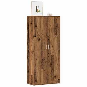 Botník old wood 80 x 39 x 178 cm kompozitní dřevo - obrázek 1