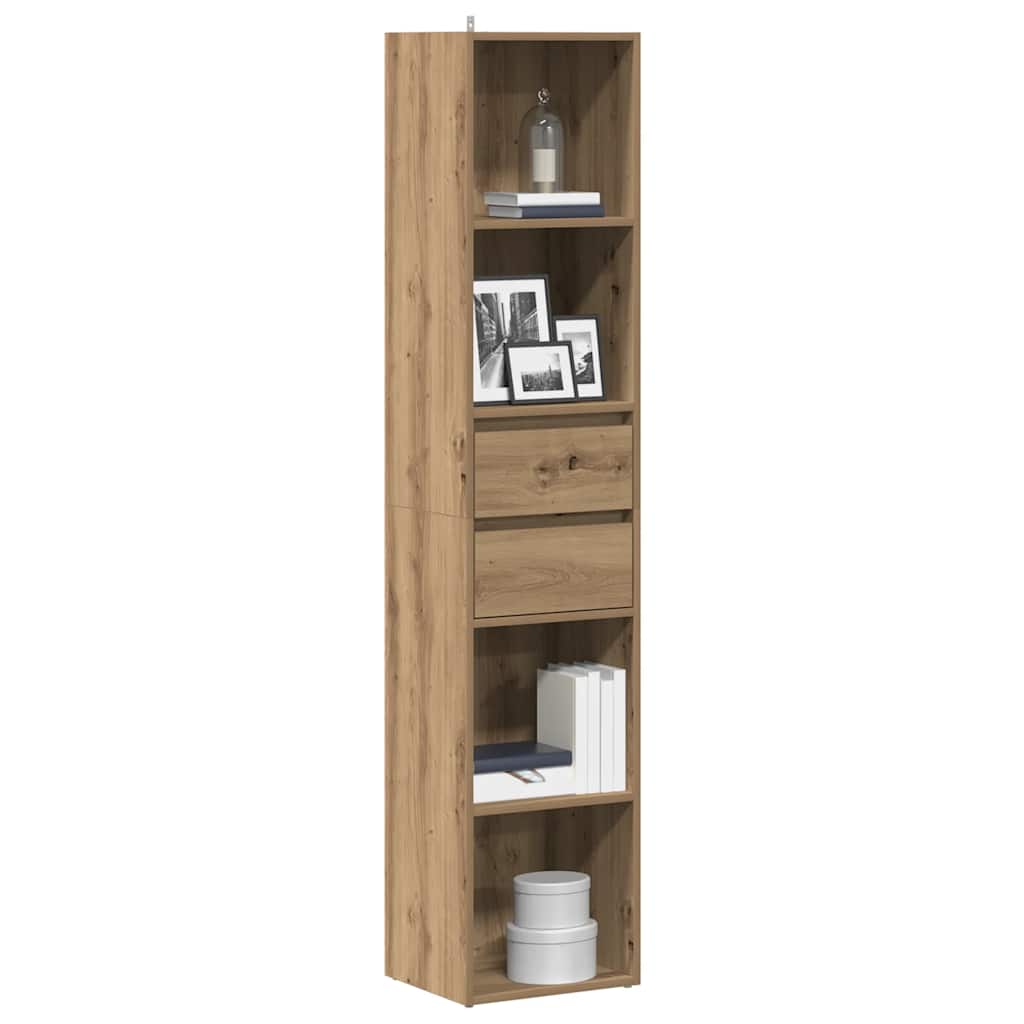 vidaXL Boekenkast 36x30x171 cm bewerkt hout artisanaal eikenkleur afbeelding