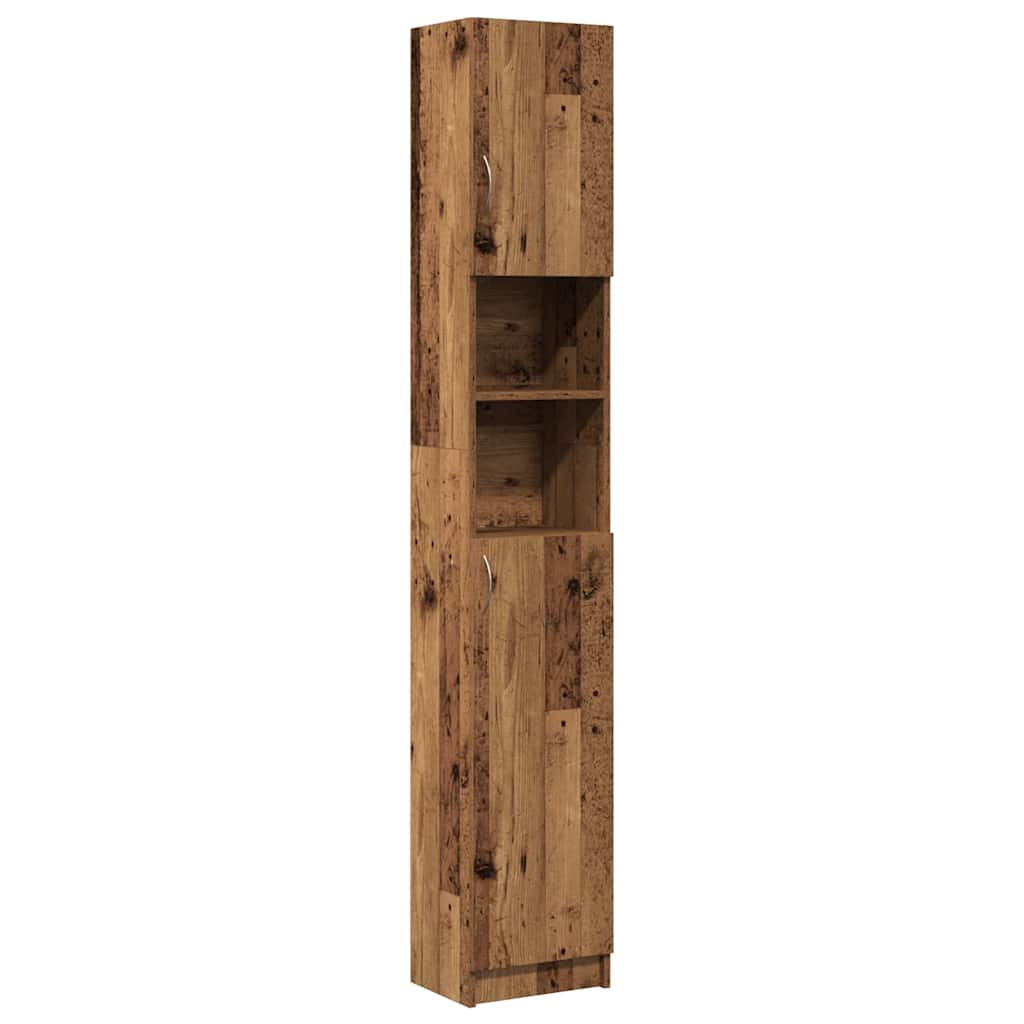 vidaXL Koupelnová skříňka old wood 32 x 25,5 x 190 cm kompozitní dřevo
