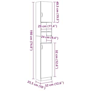 Koupelnová skříňka Artisan Dub 32x25,5x190 cm Tvrzené dřevo - obrázek 12