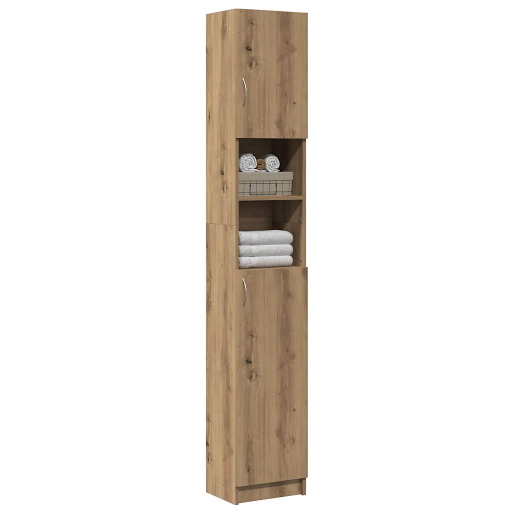 vidaXL Badschrank Artisan-Eiche 32x25,5x190 cm Holzwerkstoff