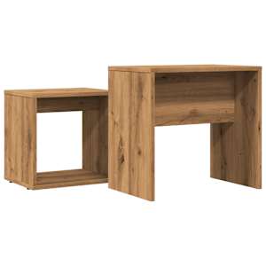 Hnízdové konferenční stolky 2 ks dub artisan kompozitní dřevo - obrázek 6