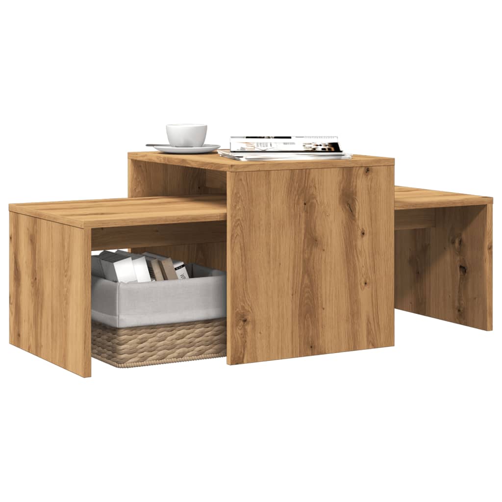 vidaXL Couchtisch Artisan-Eiche 100x48x40 cm Holzwerkstoff