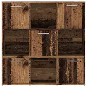 Knihovna old wood 90 x 28 x 90 cm kompozitní dřevo - obrázek 5