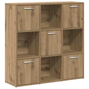 Knihovna dub artisan 90 x 28 x 90 cm kompozitní dřevo - obrázek 2