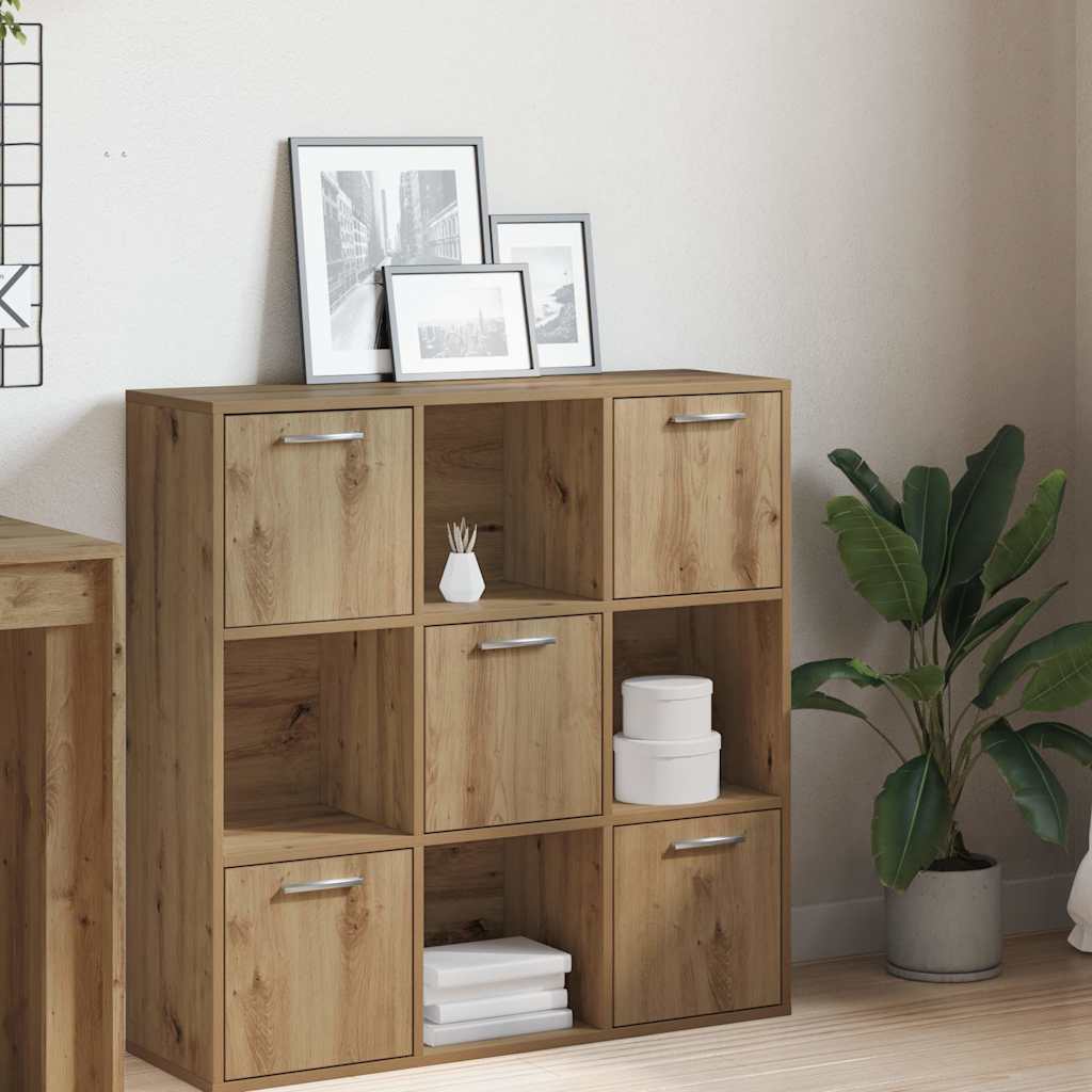 vidaXL Bücherregal Artisan-Eiche 90x28x90 cm Holzwerkstoff