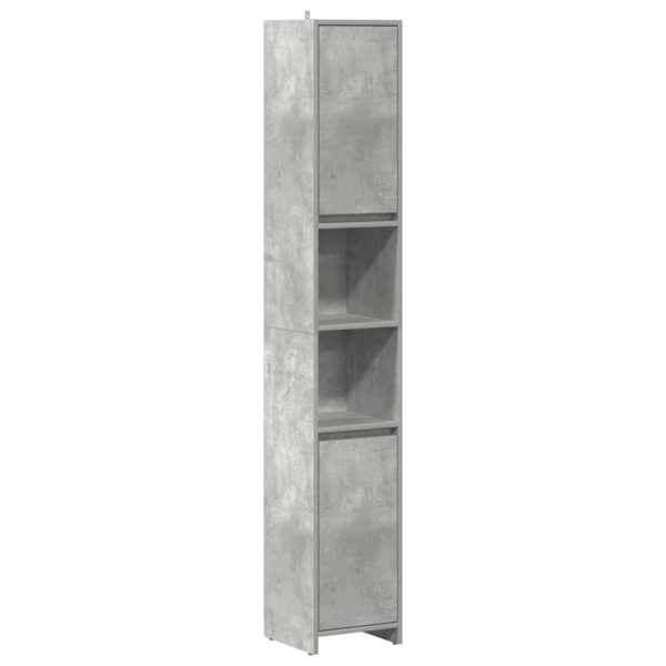 vidaXL vannitoakapp betoonhall 30 x 30 x 183,5 cm puitlaastplaat