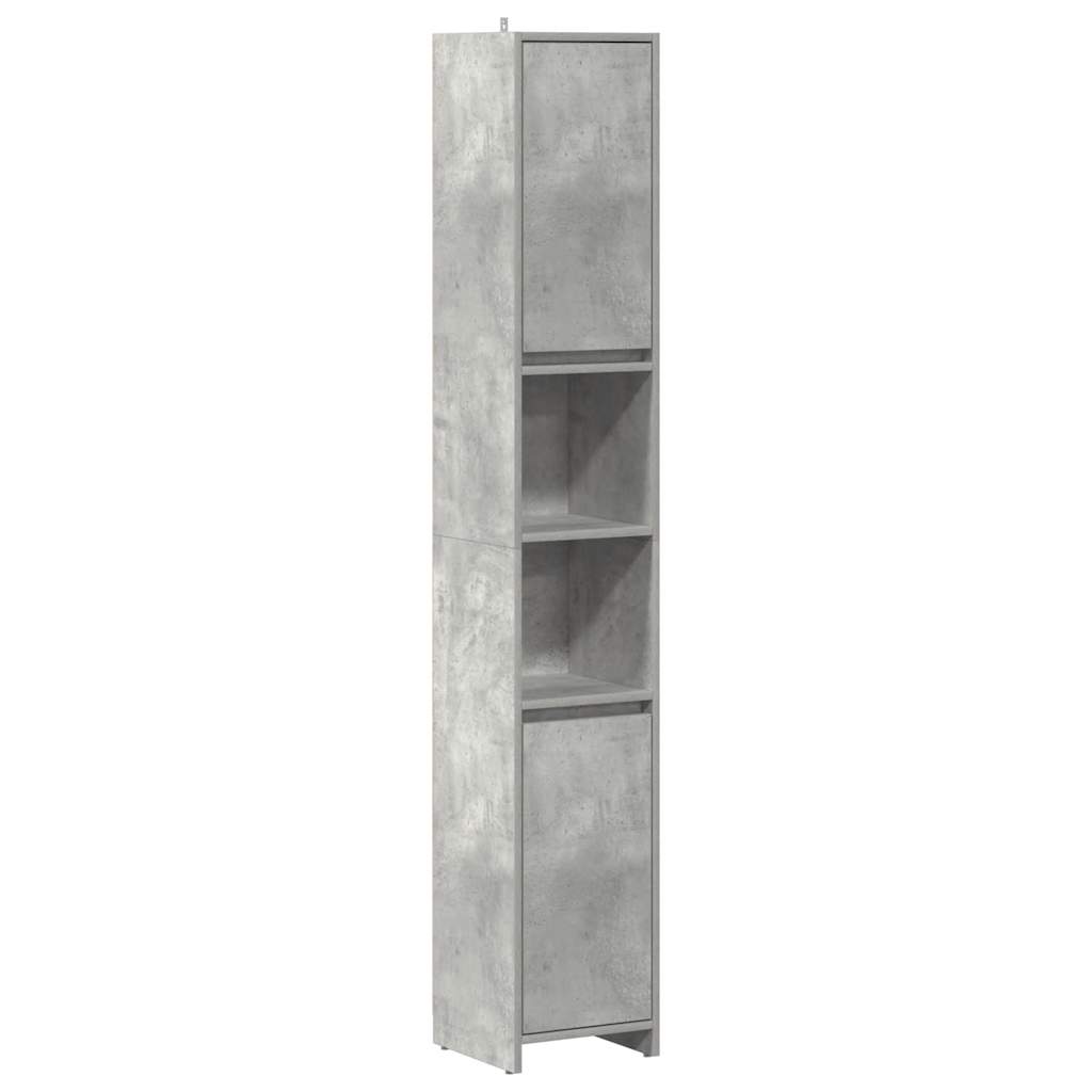 vidaXL Koupelnová skříňka betonově šedá 30 x 30 x 183,5 cm dřevotříska