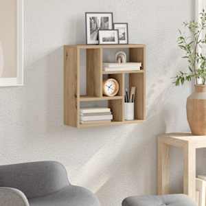 Stenska polica artisan hrast 45x16x45 cm inž. les