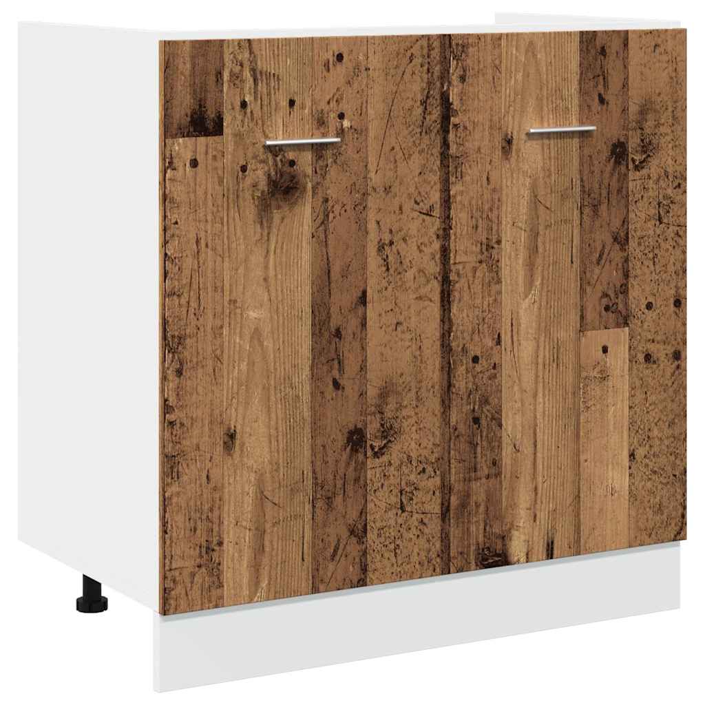 vidaXL Skříňka pod dřez old wood 80 x 46 x 81,5 cm kompozit