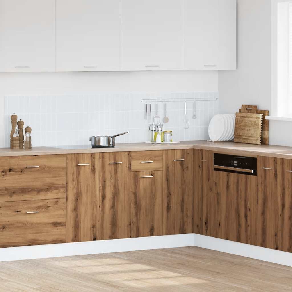 vidaXL Onderkast met lade Lyon 40x46x81,5 cm bewerkt hout artisanaal eiken afbeelding