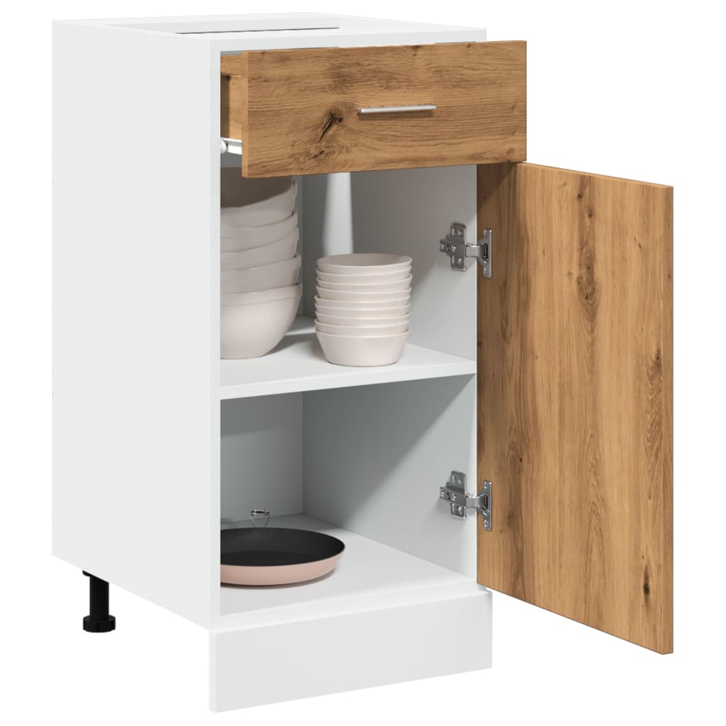 vidaXL Dulap inferior cu sertar “Lyon” stejar artizanal, 40x46x81,5 cm