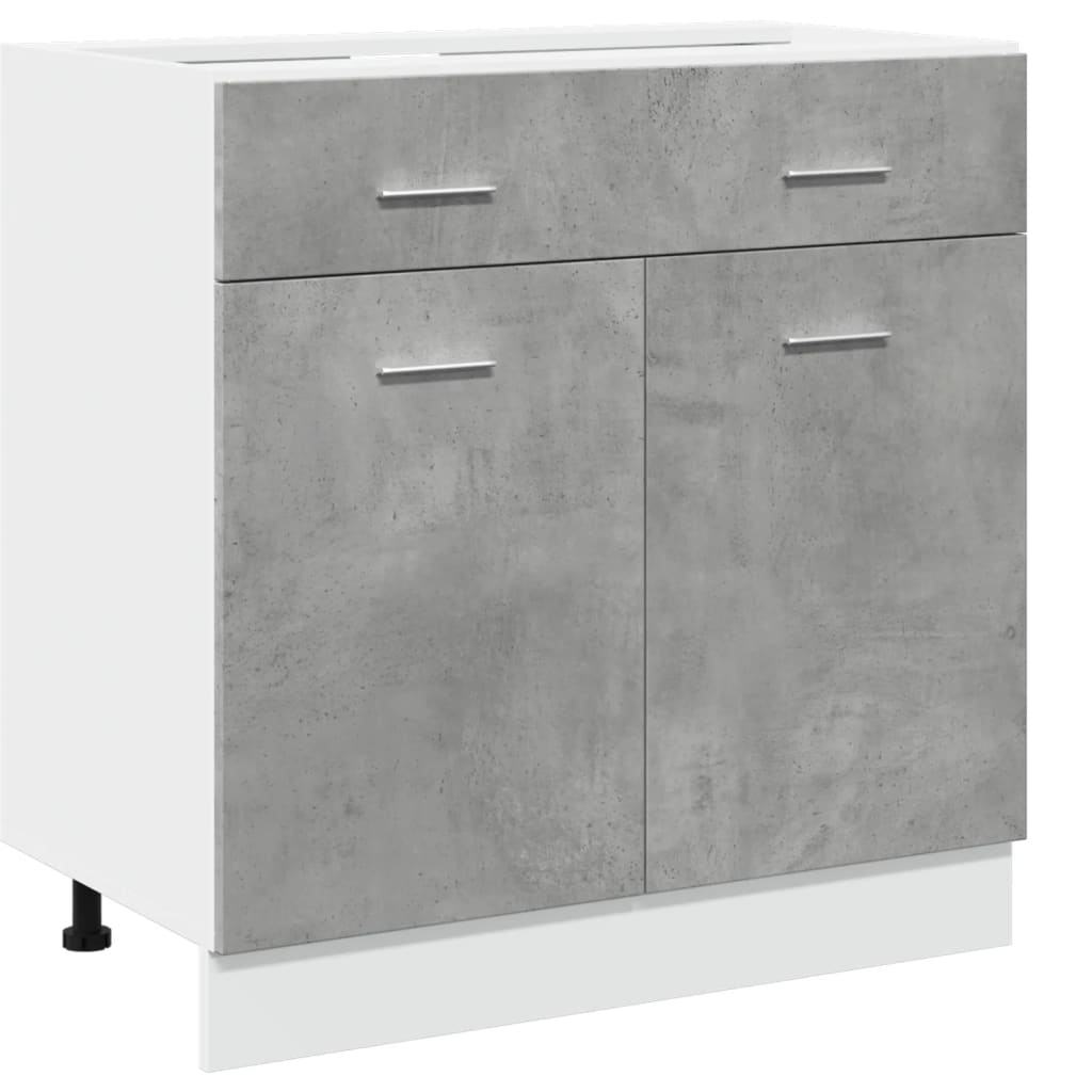 vidaXL Spodní skříňka zásuvka betonově šedá 80x46x81,5 cm dřevotříska