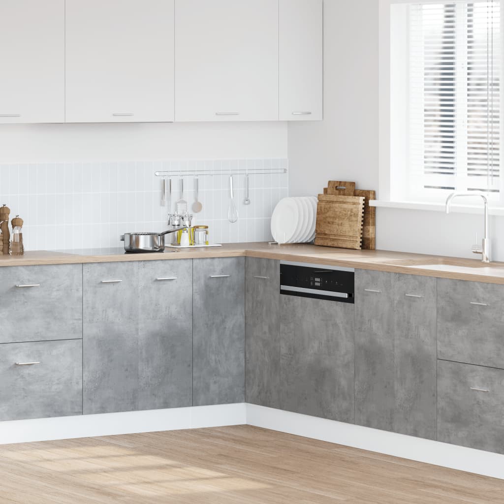 vidaXL Kitchen Cabinet Concrete Grey 75.5x75.5x81.5 cm Engineered Wood