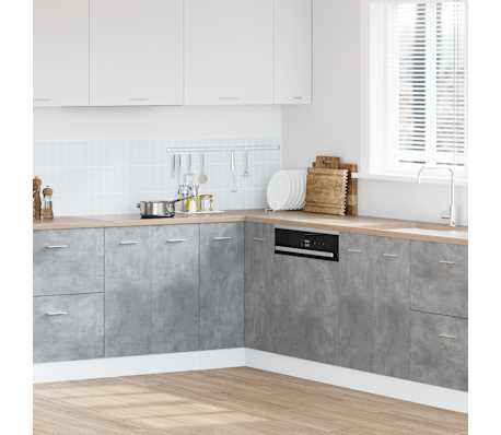 vidaXL Kitchen Cabinet Concrete Grey 75.5x75.5x81.5 cm Engineered Wood