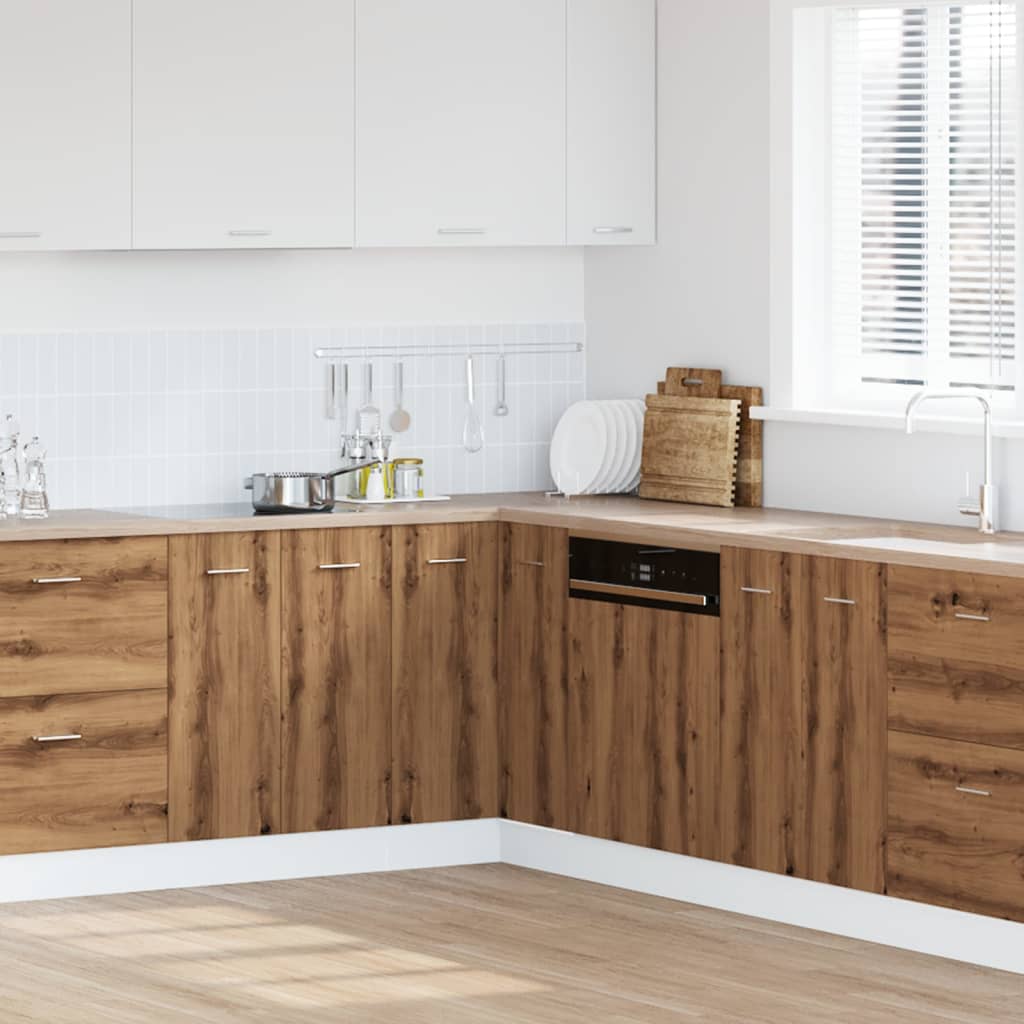 vidaXL Keukenkastje Lyon 75,5x75,5x81,5 cm bewerkt hout artisanaal eiken afbeelding