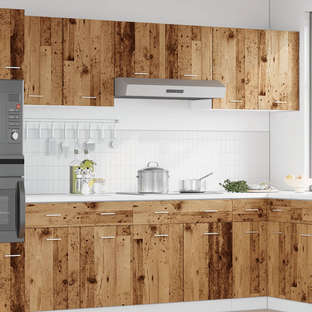 vidaXL Hangkast Lyon 50x31x60 cm bewerkt hout oud houtkleurig afbeelding