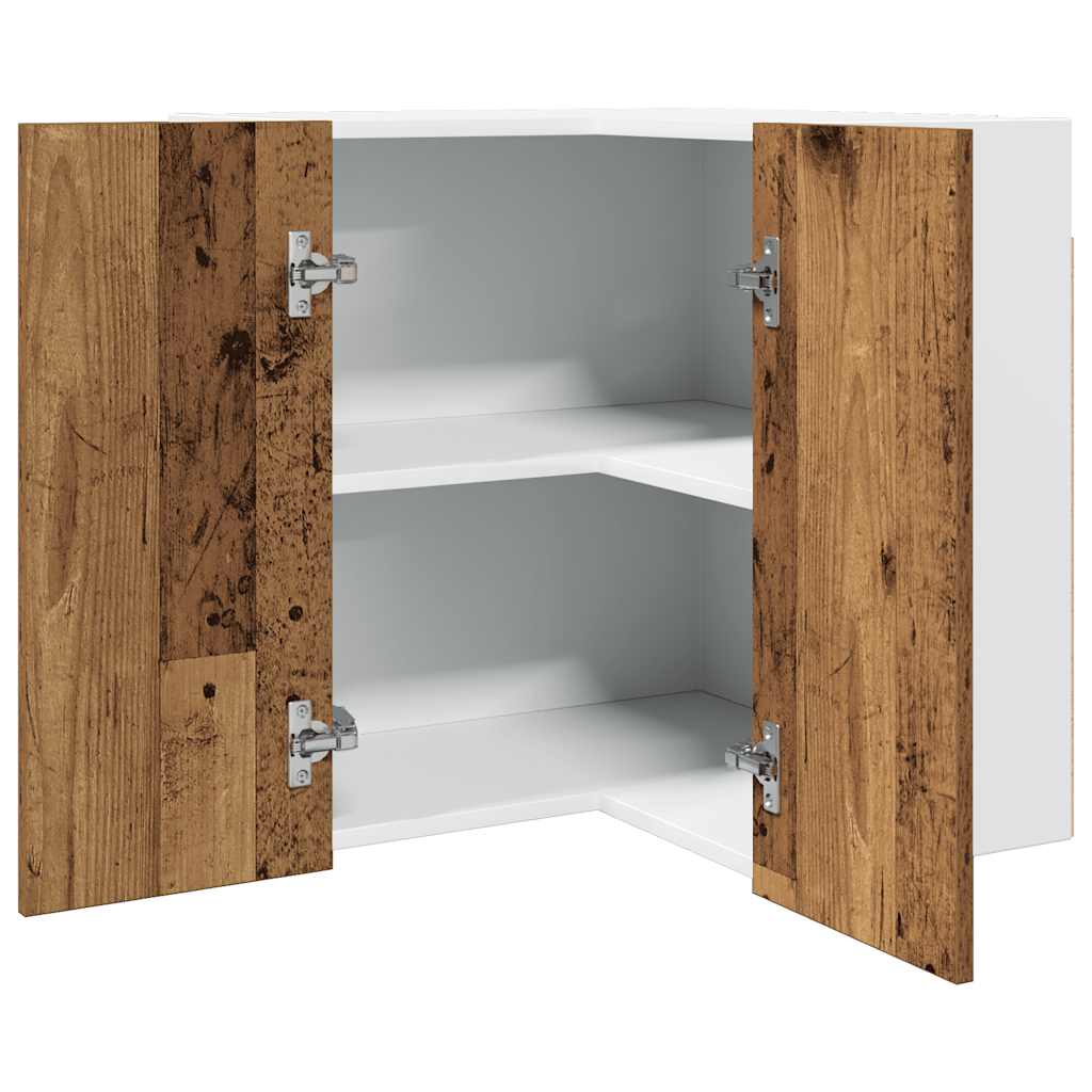 vidaXL Eck-Hängeschrank Altholz-Optik 57x57x60 cm Holzwerkstoff