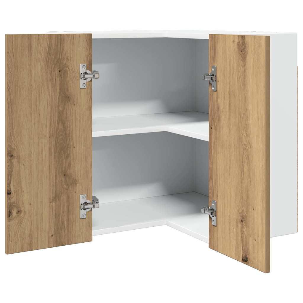 vidaXL Eck-Hängeschrank Artisan-Eiche 57x57x60 cm Holzwerkstoff