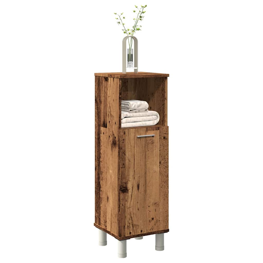 Badschrank Altholz-Optik 30x30x95 cm Holzwerkstoff