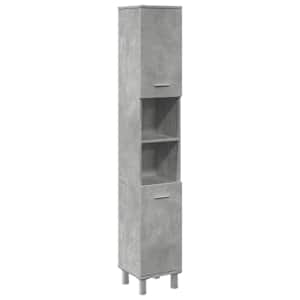 vidaXL vannitoakapp betoonhall 30 x 30 x 179 cm puitlaastplaat