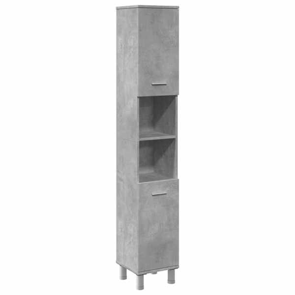 vidaXL vannitoakapp betoonhall 30 x 30 x 179 cm puitlaastplaat
