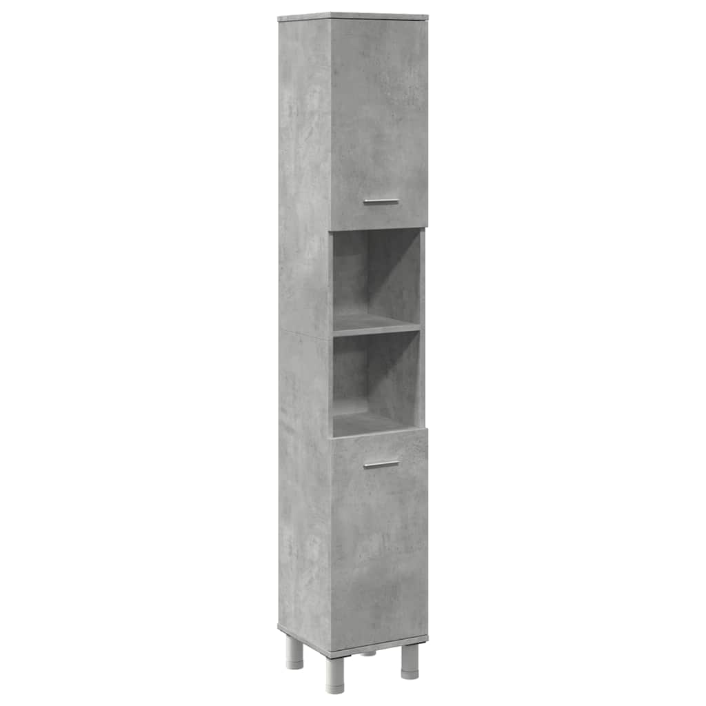 vidaXL Koupelnová skříňka betonově šedá 30 x 30 x 179 cm dřevotříska