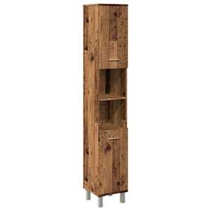 vidaXL Vannitoa Kapp Old Wood 30x30x179 cm Engineered Wood