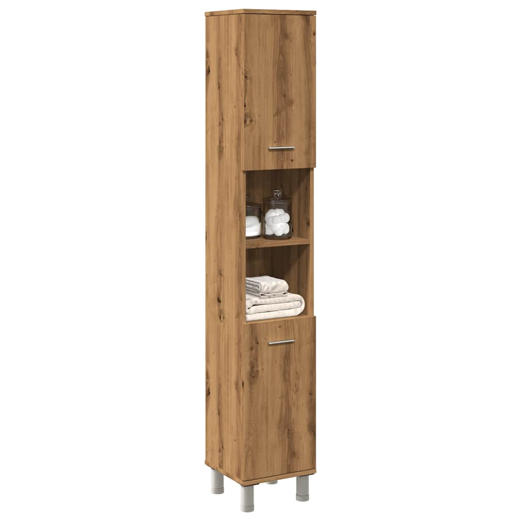 vidaXL Badschrank Artisan-Eiche 30x30x179 cm Holzwerkstoff