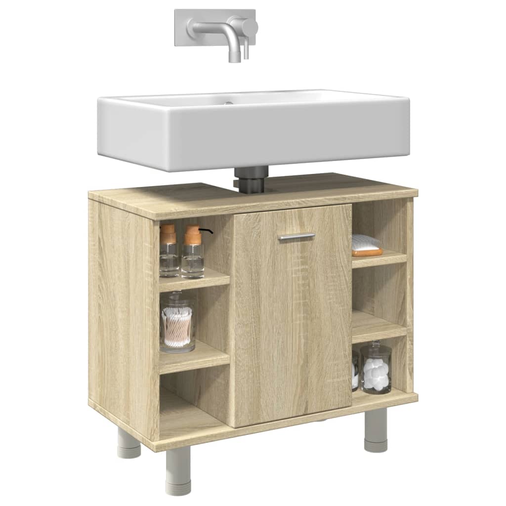 vidaXL Badezimmerschrank Sonoma-Eiche 60x32x53,5 cm Holzwerkstoff