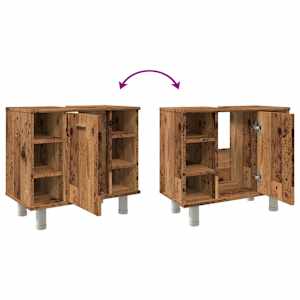 Koupelnová skříňka old wood 60 x 32 x 53,5 cm dřevotříska - obrázek 9