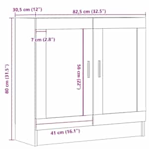 Knihovna old wood 82,5 x 30,5 x 80 cm kompozitní dřevo - obrázek 11