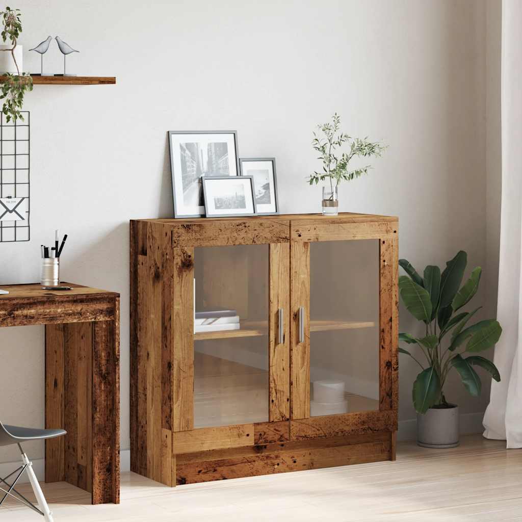 vidaXL Boekenkast 82,5x30,5x80 cm bewerkt hout oud houtkleurig