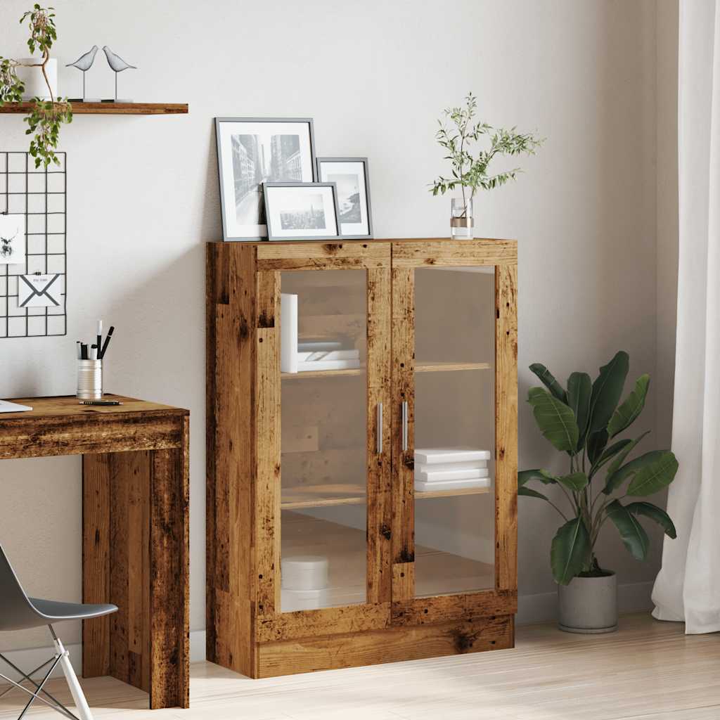 vidaXL Boekenkast 82,5x30,5x115 cm bewerkt hout oud houtkleurig afbeelding